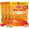 Cooper Street Twice Baked Mini Biscotti Italian Style Cookies - 5 Pound of Orange Cranberry Gourmet Cookies Ideal With Coffee Or