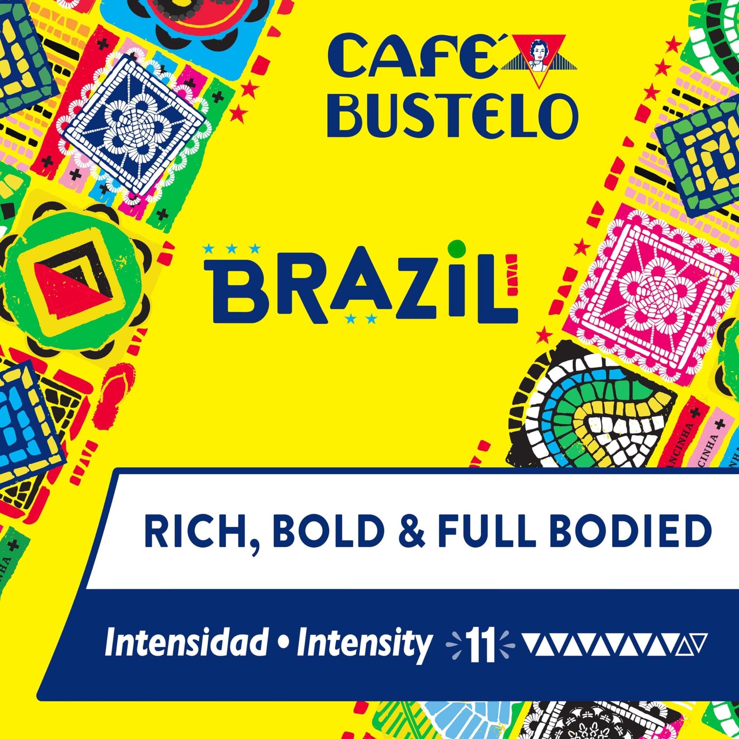 Cafe Bustelo Espresso compact pieces, Brazil Blend, Nespresso Compatible, Intensity 11, 40 Count