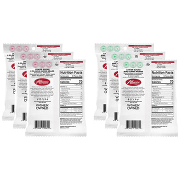 Albanese World'S Best Lower Sugar Gummies Variety Pack, 1.76Oz Bag Of Candy (Pack Of 6)
