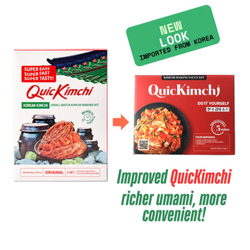 QuicKimchi Korean Kimchi Making Sauce Kit - 2 Box Pack, 8 Servings, 5-Minute Prep, 1.76 oz per pack