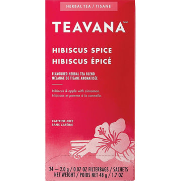 Teavana Hibiscus Spice Herbal Tea - 24 Count, Caffeine-Free, Refreshing Flavor