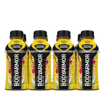 Bodyarmor Sports Drink Sports Beverage, Tropical Punch, Coconut Water Hydration, Natural Flavors With Vitamins, Potassium-Packed Electrolytes, Perfect For Athletes, 12 Fl Oz (Pack Of 8)
