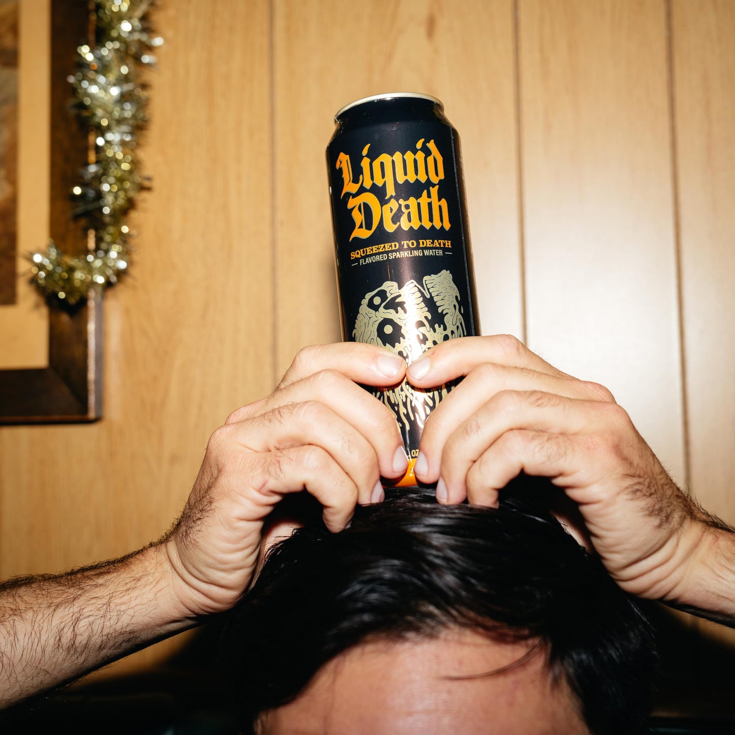 Liquid Death, Squeezed To Death Sparkling Water, 8-Pack (King Size 19.2Oz Cans), Orange Flavored Sparkling Beverage Sweetened Wi