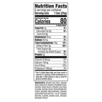 Happytot Organics Super Morning Oat Bars, Bananas, Strawberries & Sunflower Butter, 5 Count (Pack Of 6)