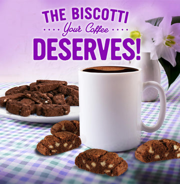 Cooper Street Twice Baked Brownie Chocolate Biscotti Cookies - Crispy Mini Biscotti Cookies Ideal With Coffee - Traditional Low