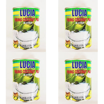 Young Coconut Pulp in Syrup, 20 oz, 4 Cans