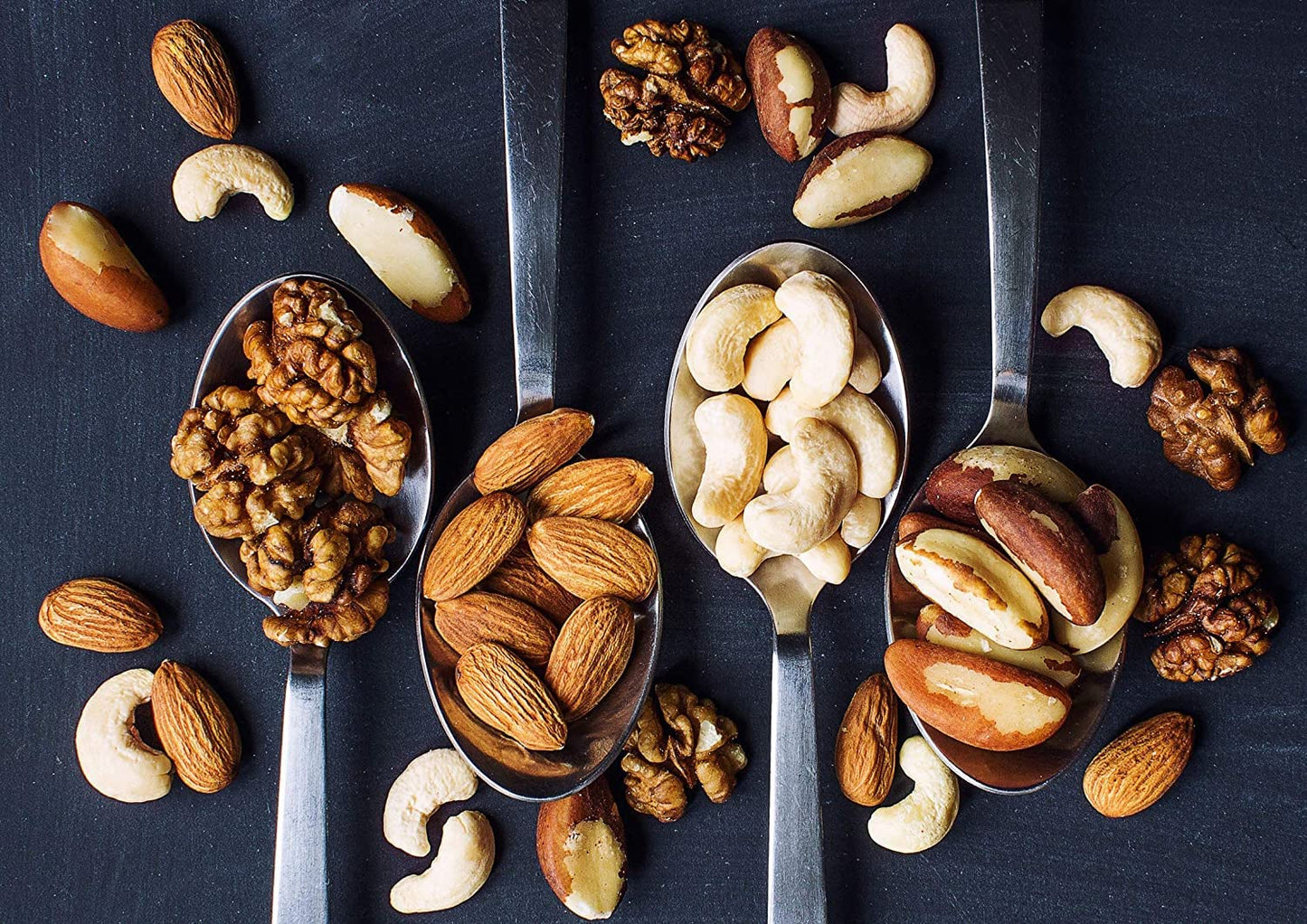 Food to Live Mixed Raw Nuts, 8 Pounds - Cashews, Brazil Nuts, Walnuts, Almonds, Unsalted, Kosher, Vegan, Bulk