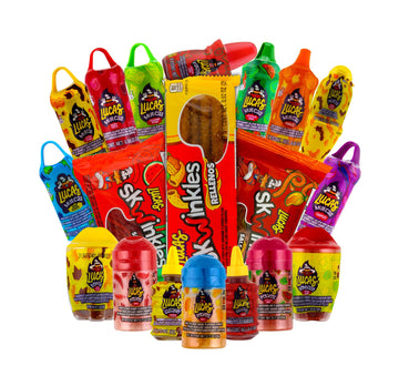 Lucas Mexican Candy Mix (20 Count) Variety Of Sour, Sweet, Spicy, Include Pelucas, Baby Polvo, Lucas Muecas Chamoy, Gusano, Sals