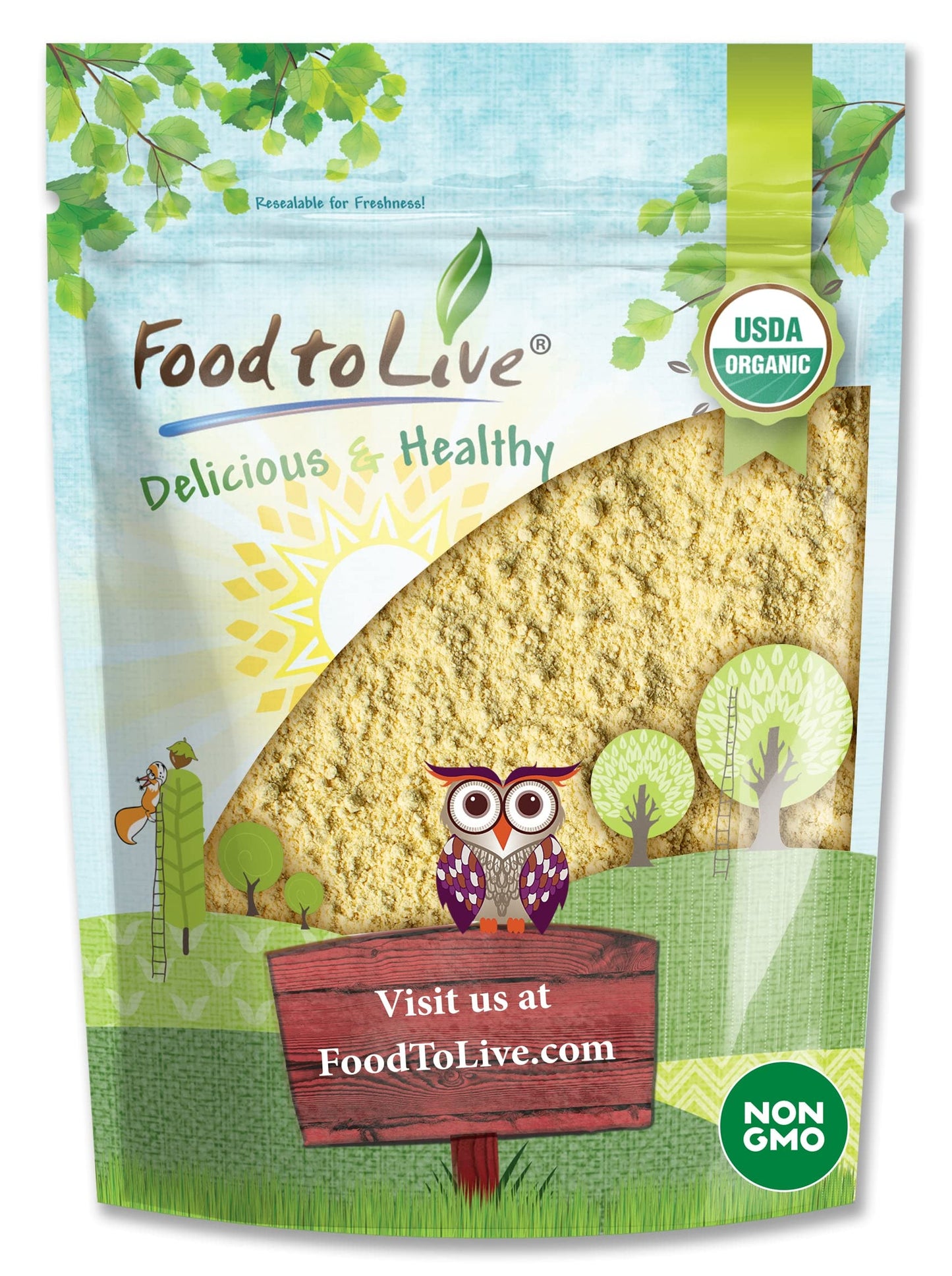 Organic Garbanzo Bean Flour, 4 Pounds - Non-Gmo Chickpea Flour, Stone Ground, Kosher, Vegan, Bulk, High In Protein And Fiber, Product Of The Usa