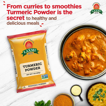 LAXMI Turmeric Powder - Natural Non-GMO - 7oz (200g) - Guaranteed Quality and Taste