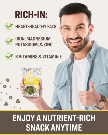 Rawguru Organic Sprouted Pumpkin Seeds - Pumpkin Seeds To Eat - 16 Oz, Pack Of 2