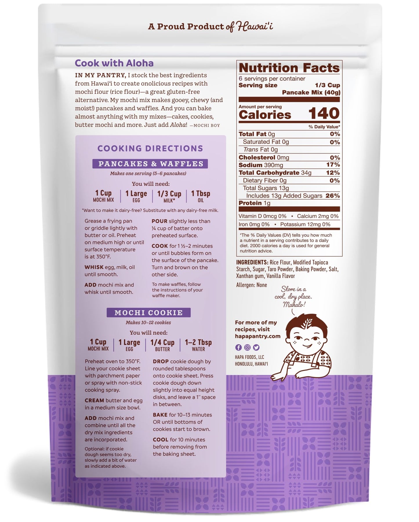 Hapa Pantry Mochi Taro Pancake & Baking Mix