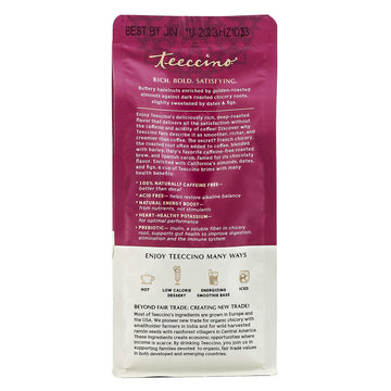Teeccino Hazelnut Ground Herbal Coffee, Caffeine Free, Medium Roast, 11 Ounce, Model TEE80060