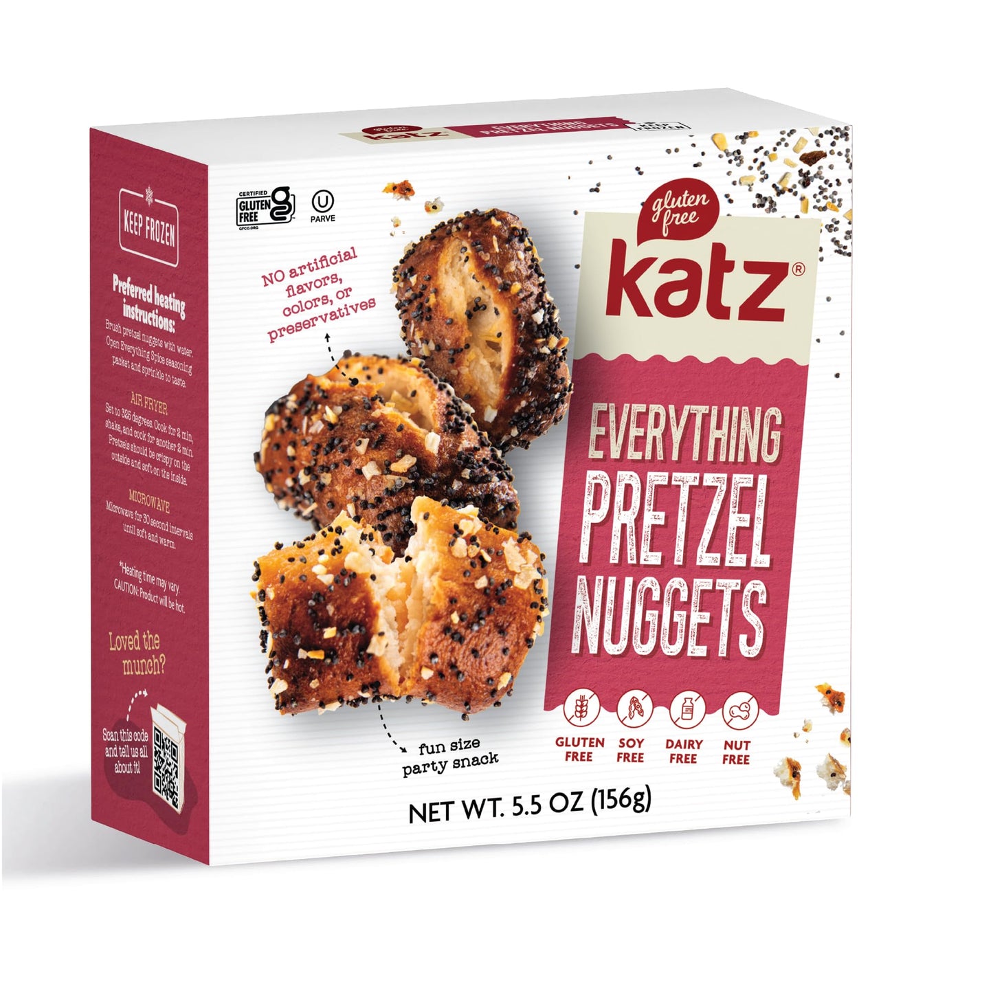 Katz Gluten Free Everything Soft Pretzel Nuggets. Gluten Free Snacks For Adults and Kids. Soy Free, Nut Free, Dairy Free, Kosher