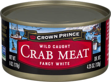 Crown Prince Fancy White Crab Meat, 6-Ounce Cans (Pack of 12)