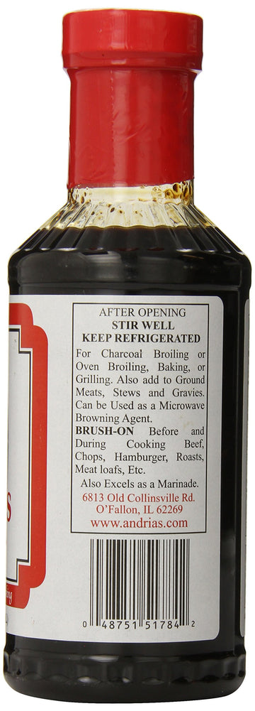 Andria's Brush On Steak Sauce, 15 Ounce Bottle