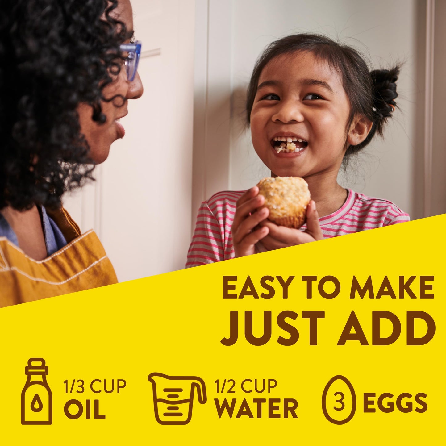 Krusteaz Banana Nut Muffin Mix, Made With Real Bananas and Walnuts, 15.4 oz Box (Pack of 12)