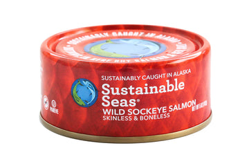 Sustainable Seas Wild Sockeye Salmon, Skinless & Boneless, 5 Oz (Pack Of 12)