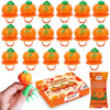 Pumpkin Candy 3D Ring Pops - 18 Individually Wrapped Suckers Bulk Pack - Fall Candy Party Favors - Thanksgiving Treats