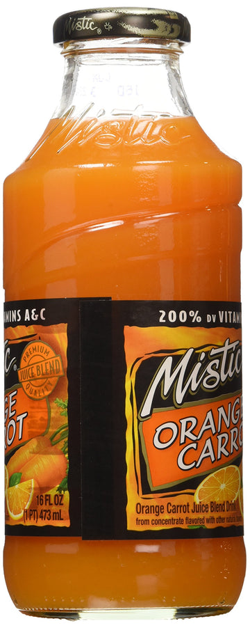 Mistic Orange-Carrot Juice 16 Fl Oz (12 Bottles)