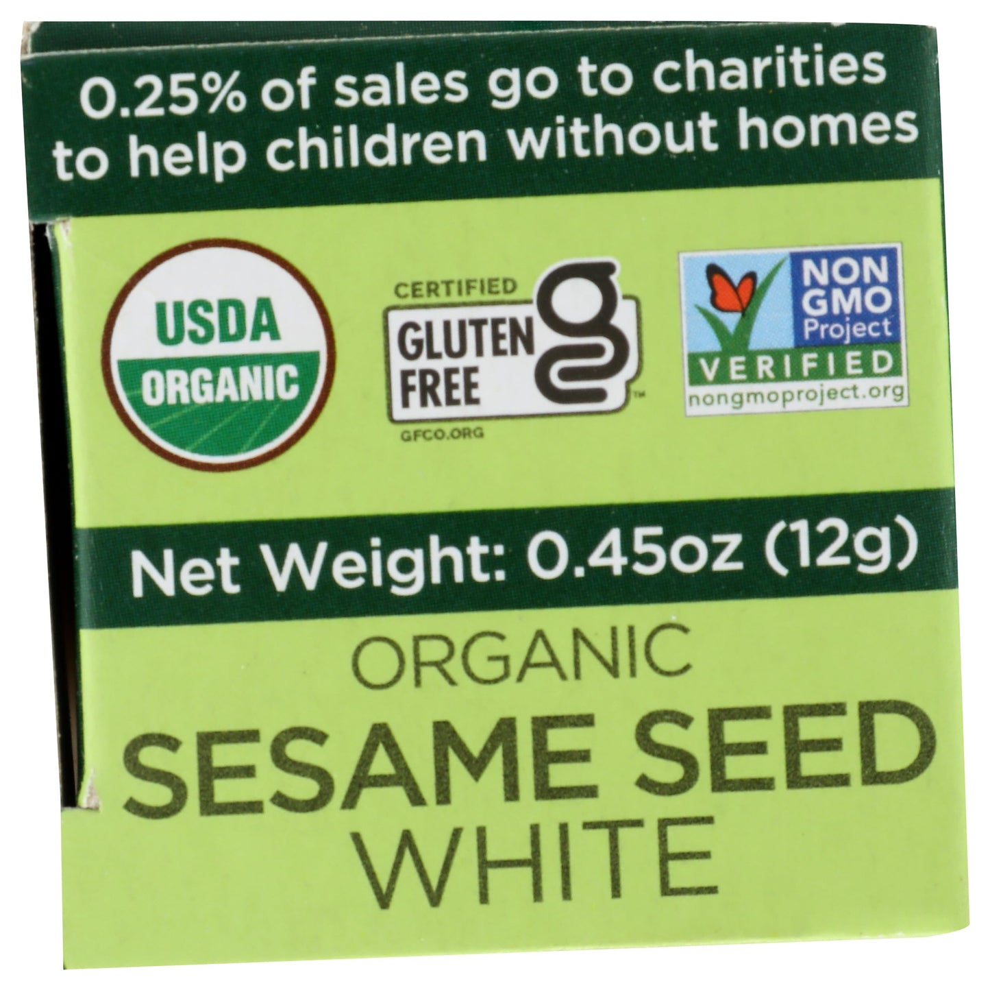 SPICELY Organic White Sesame Seeds, 0.45 OZ
