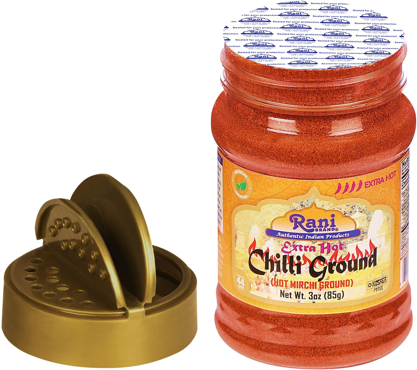 Rani Extra Hot Chilli Powder Indian Spice 3Oz (85G) Pet Jar ~ All Natural | Salt-Free | Vegan | No Colors | Gluten Friendly | Non-Gmo | Kosher | Indian Origin