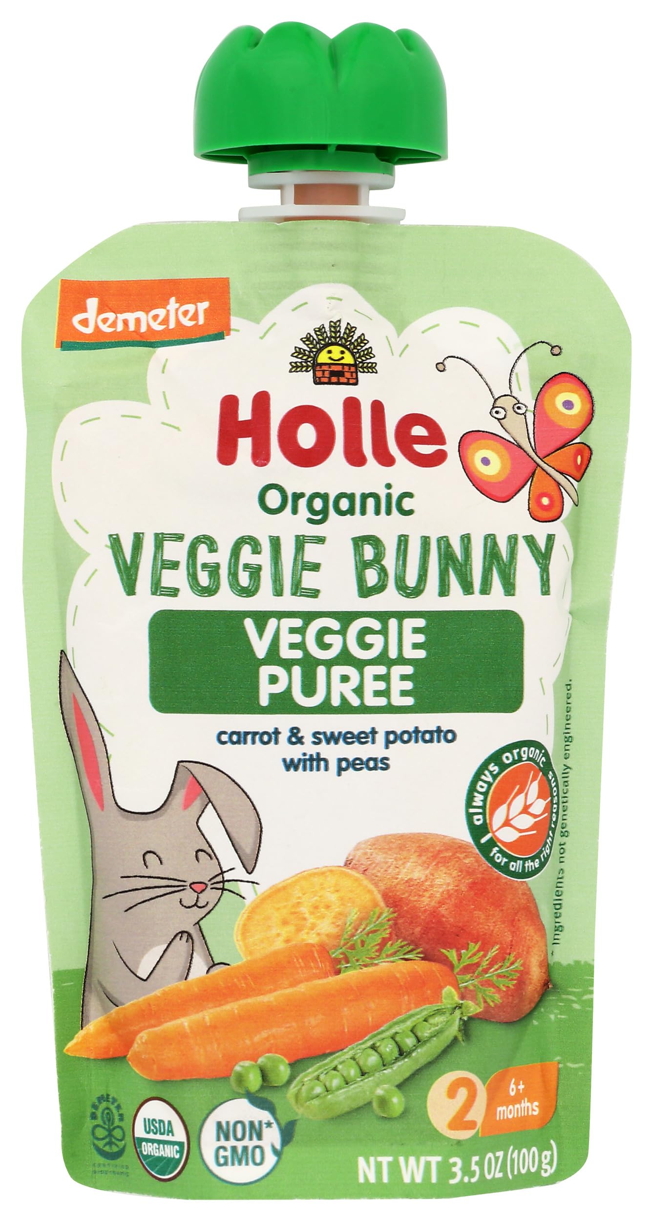 Holle Organic Veggie Bunny Veggie Puree, 3.5 Oz