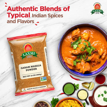 Laxmi Garam Masala 14 Oz (400Gm) | A Spicy And Aromatic Blend Of Our Various Salt Free Seasonings And Spices | Non-Gmo Product | For Cooking And Seasoning