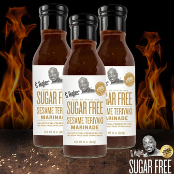 G Hughes Sugar Free Sesame Teriyaki Marinade - Gluten Free Teriyaki Sauce, Asian Sauces, Sugar Free Bbq Sauces, No Added Sugar -