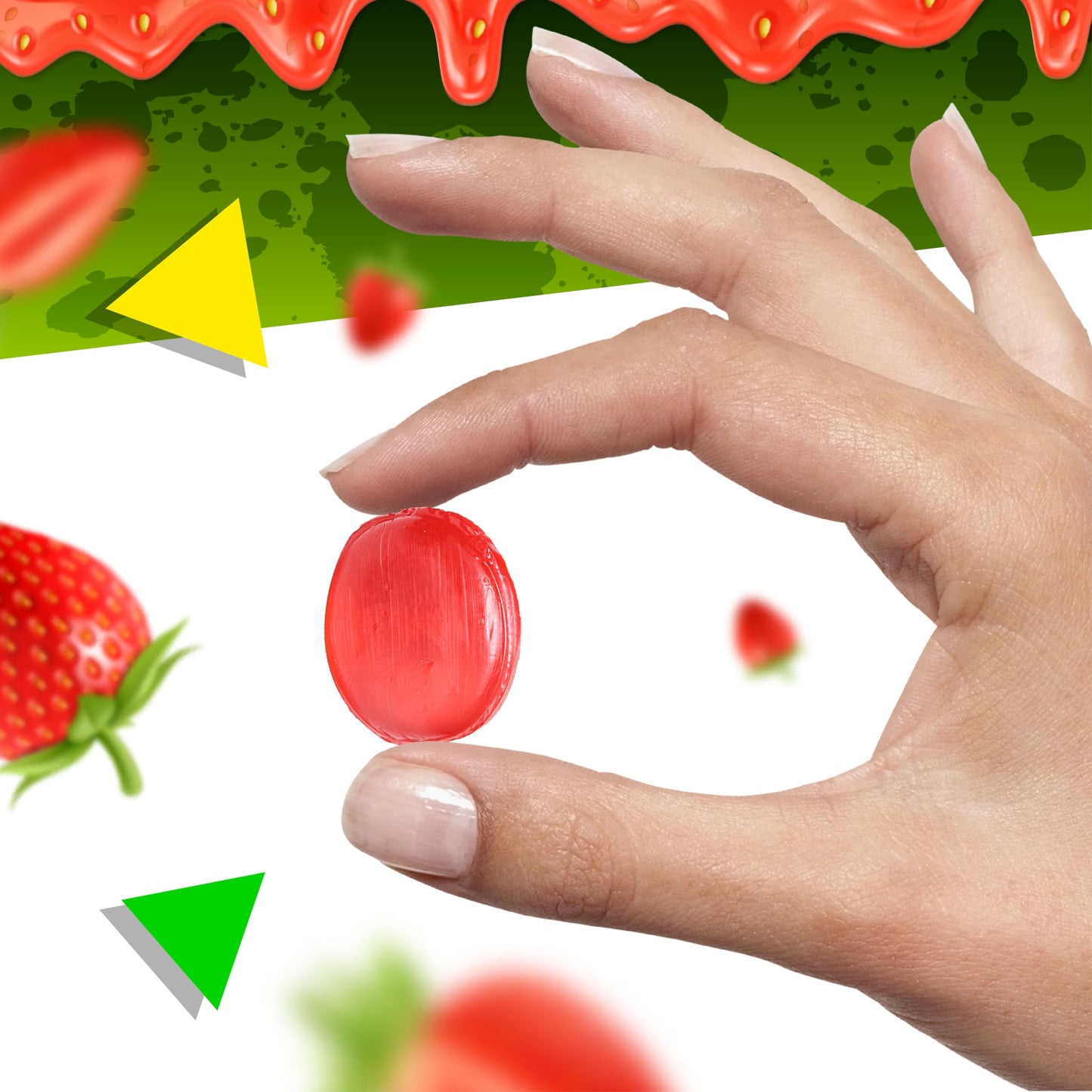 Laetafood Arcor Strawberry Filled Bon Bons Hard Candy, Bulk Candy (2 Pound Pack)