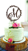 Weiamaoyi Rustic Wedding Cake Topper M Initial Cake Topper Letter M Cake Topper Monogram Cake Topper M Cake Toppers For Wedding
