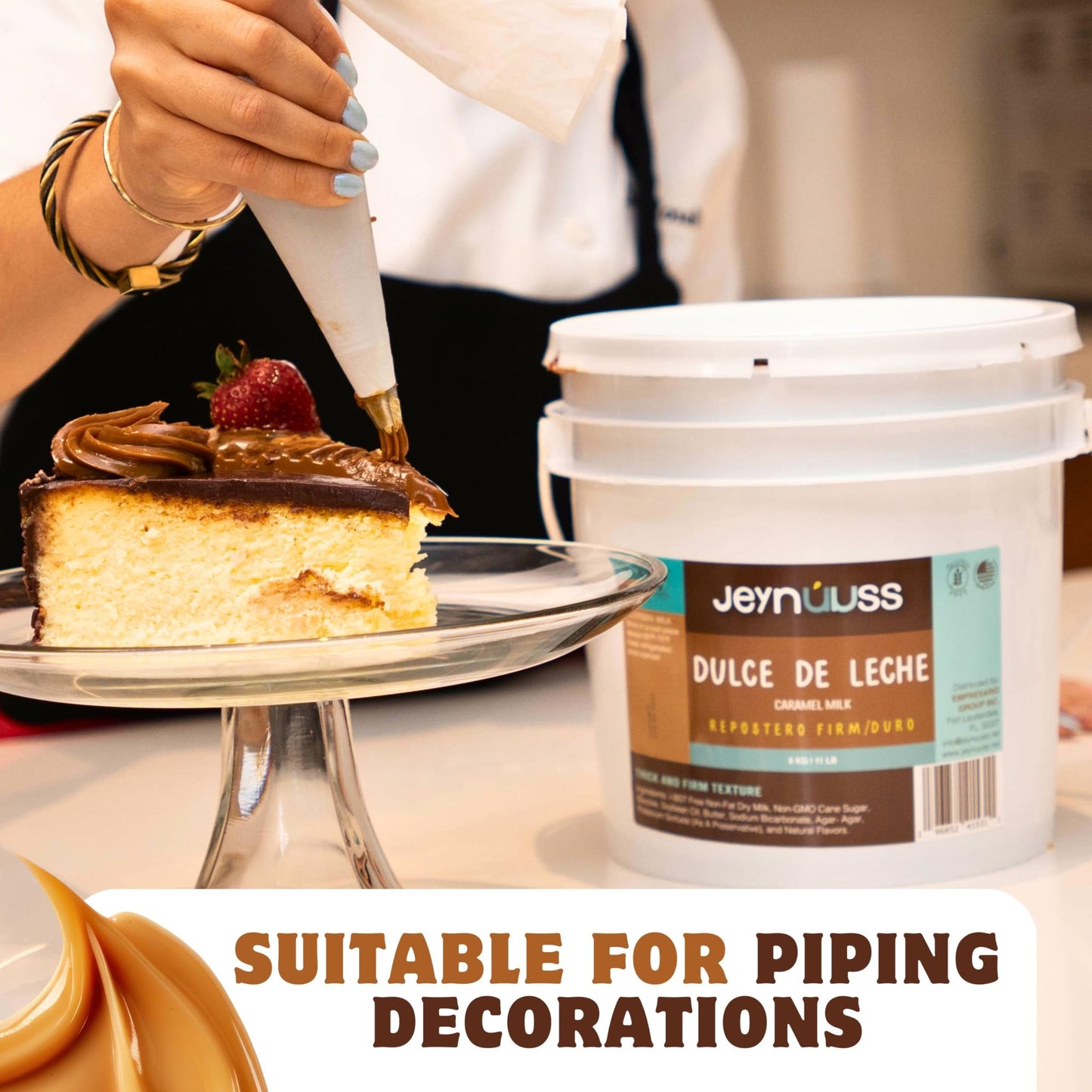 Dulce De Leche Respostero 11 Lb Jeynuuss Caramel Milk Sauce Dessert Topping Gluten Free, Lactose Free, Confectioner'S Thicker Mi