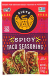 Siete Spicy Taco Seasoning Mix | Gluten Free | Vegan | Paleo | Preservative Free | Whole 30 Approved (1 Packet)