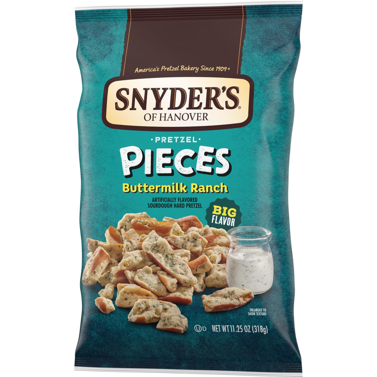 Snyders of Hanover Buttermilk Ranch Flavored Pretzel Pieces, 11.25 Oz (Pack of 3)