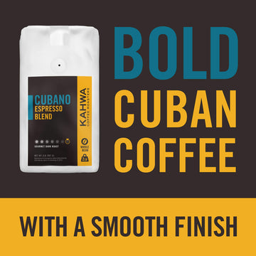 Kahwa Cuban Coffee Beans, Cubano Dark Roast Espresso Blend, Whole Bean Coffee, 2 Lb Bag