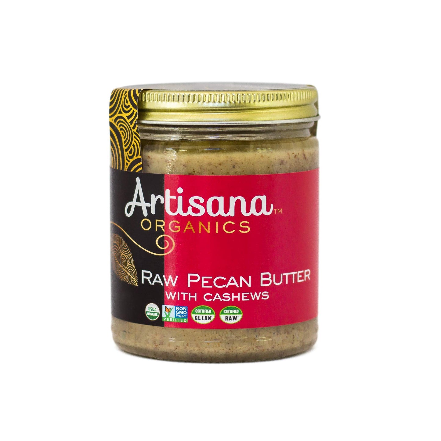 Artisana Organics - Pecan Nut Butter With Cashew Two Ingredients Handmade Rich & Thick Spread Usda & Qai Organic Certified Non-Gmo Vegan & Gluten Free (6-Pack 8 Oz)