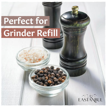 Salt And Pepper For Grinder Refill, Peppercorns Whole 6Oz, Pink Himalayan Salt 12.3Oz, Peppercorns For Grinder Refill, Black Pep