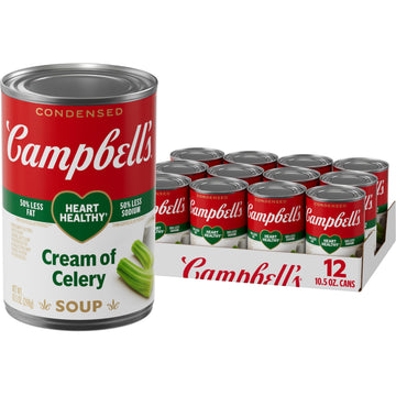 Campbell'S Condensed Heart Healthy Cream Of Celery Soup, 10.5 Oz Can (12 Pack)