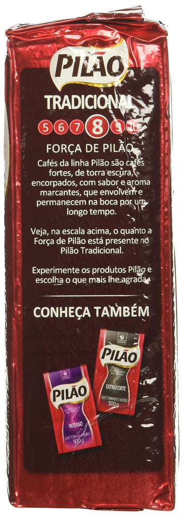 Coffee Rost And Ground - Caf Torrado E Mo Do - Pilao 17.60Oz. (500G) - Gluten-Free - (Pack Of 02)