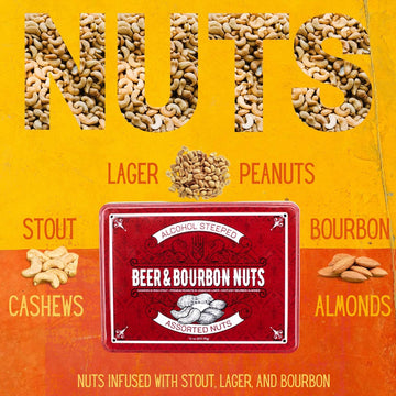 Nuts Gift Basket for Men in Unique Tin Gift Box - Food Gift Basket for Men, Adults, Dads Birthday, Care Package, Flavored Cashew