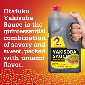 Otafuku Yakisoba Sauce for Stir Fry Noodles, Vegan, Authentic Umami Flavor, 81.5 Oz (1/2 Gallon)