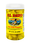 El Pato Hot Chili Peppers 12Oz Pickled Yellow Chili Peppers 340G Kosher