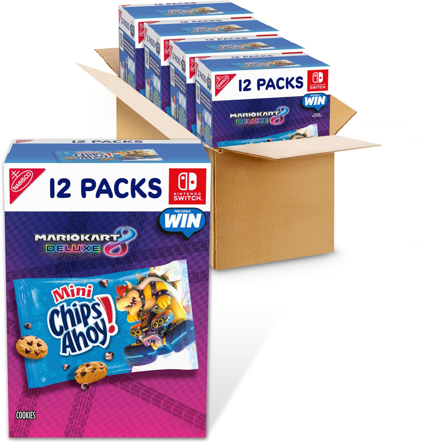 Chips Ahoy! Mini Original Chocolate Chip Cookies, 48 Snack Packs (4 Boxes)