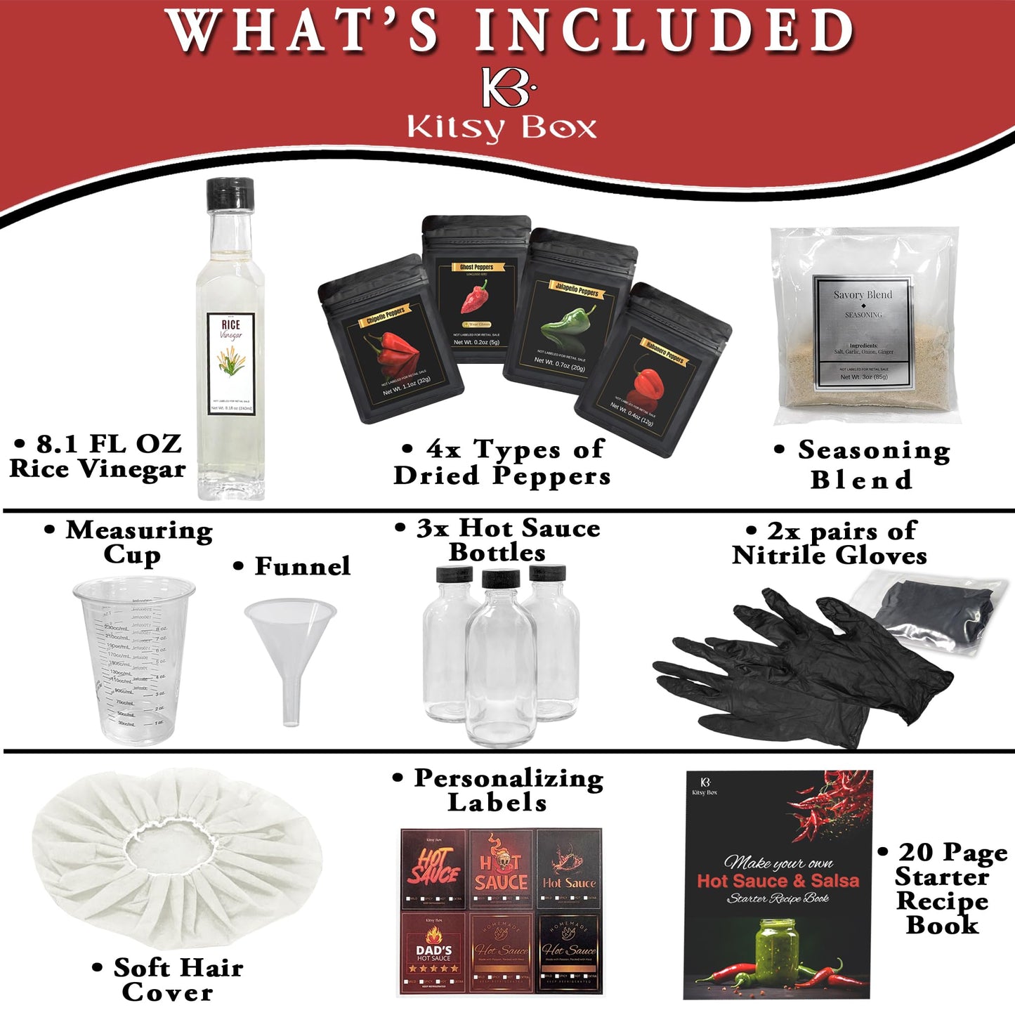 Diy Hot Sauce Making Kit - Gift Set With 4 Types Of Peppers, Including Ghost Pepper - Make Your Own Hot Sauce - Great Gift For D