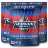 Chinook Seedery Roasted Sunflower Seeds - Jumbo Seeds Keto Snacks - Best For Snack Packs - Gluten Free, Non Gmo Snack Food Gifts - 4 Ounce (Pack Of 3) - Smokehouse Bbq Flavor Pack