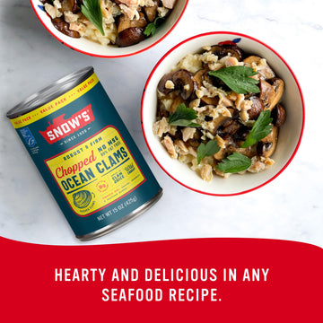 Snow'S Wild Caught Chopped Clams Canned, 15 Oz Can - 4G Protein Per Serving - Gluten Free, Keto Friendly, 99% Fat Free