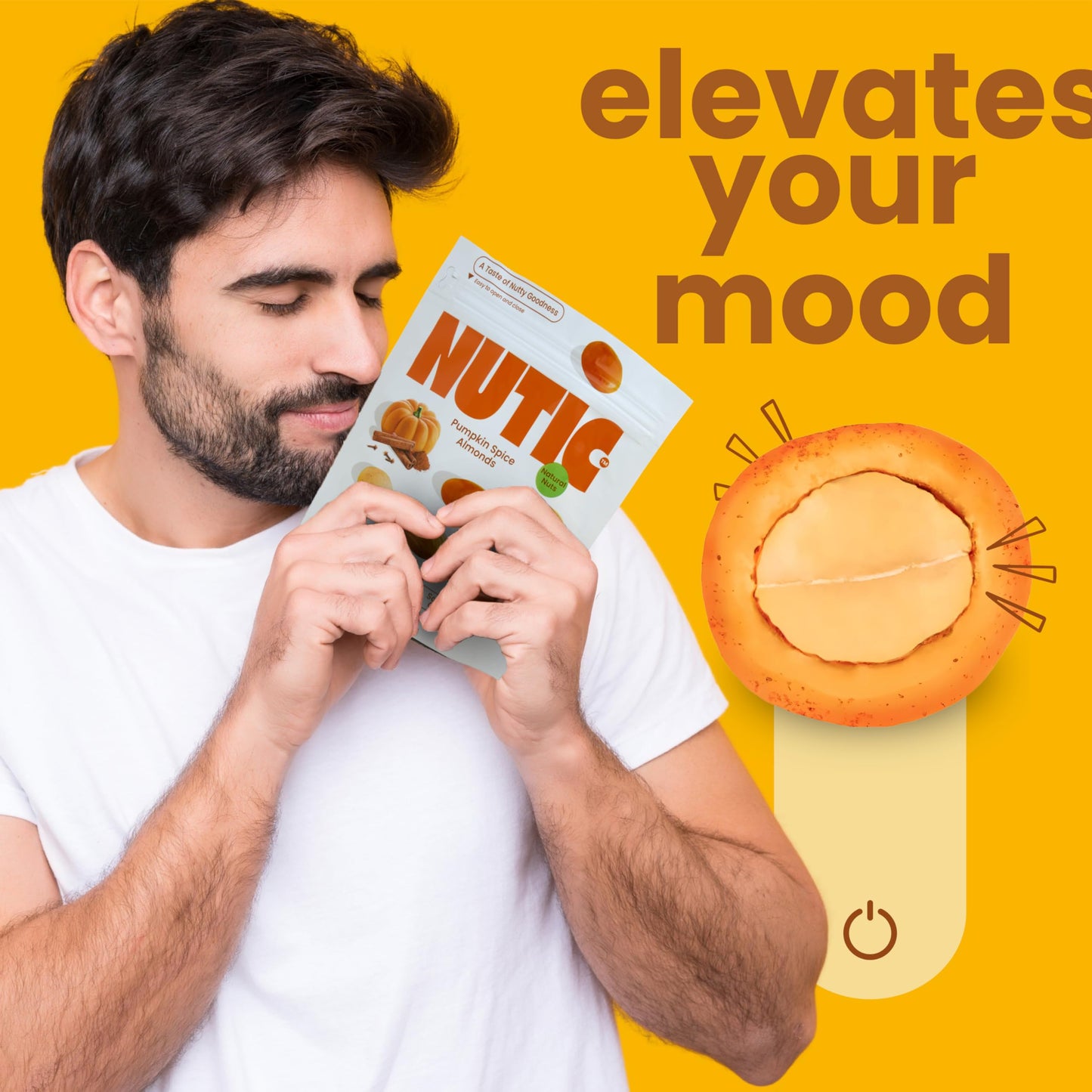 Nutic Pumpkin Spice Almonds - 5 Lb Premium Pumpkin-Flavored Almond Snacks In A Resealable Bag - Ideal For Seasonal Snacking Adve