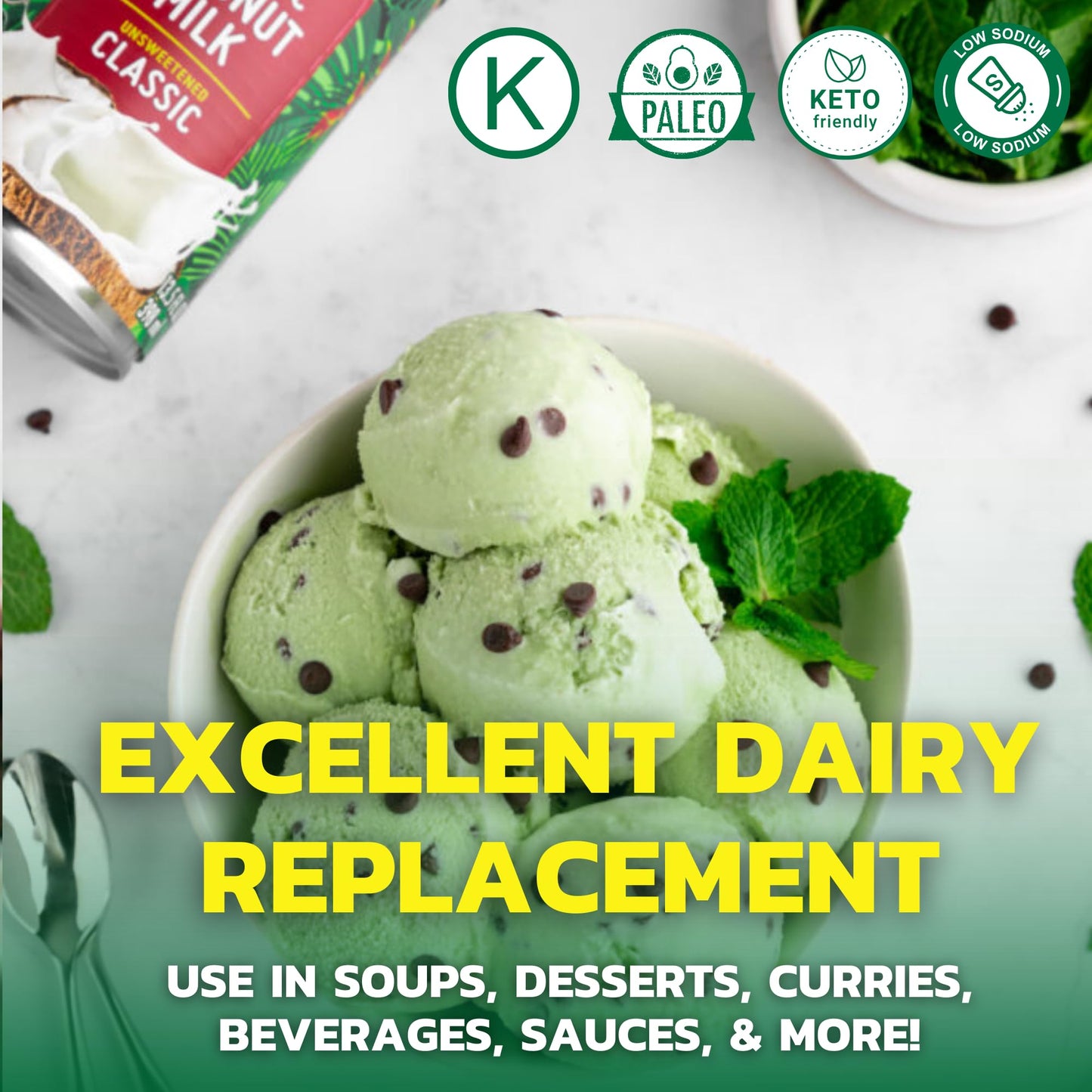 Native Forest Organic Coconut Milk Unsweetened - Coconut Milk Canned, Unsweetened Organic, Classic - 13.5 Fl Oz (Pack of 12)