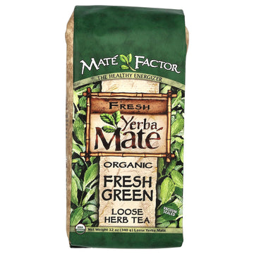 Mate Factor Organic Yerba Mate, Original Fresh Green, 12 Ounce