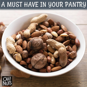 Mixed Nuts In Shell | Raw - 100% Natural | 3 Lb | Jumbo-Sized Premium Shelled Nuts | Packed In New York Zip-Seal Bag For Exceptional Freshness By Oh Nuts